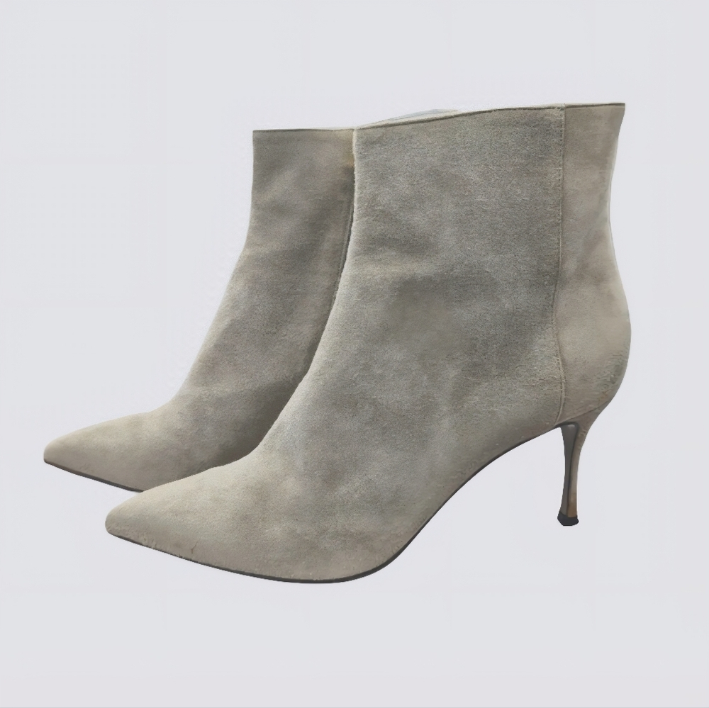 ❤️SPECIAL❤️SERGIO ROSSI Grey Suede Stiletto Booties